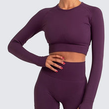 Load image into Gallery viewer, New Women&#39;s Long Sleeve Top &amp; Gym Leggings - Sports Suit For Fitness
