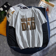 Load image into Gallery viewer, Men’s T shirt Summer Cotton Tee : The Walking Dad Print for Fathers Day
