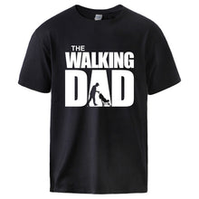 Load image into Gallery viewer, Men’s T shirt Summer Cotton Tee : The Walking Dad Print for Fathers Day
