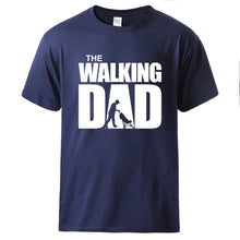 Load image into Gallery viewer, Men’s T shirt Summer Cotton Tee : The Walking Dad Print for Fathers Day
