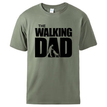 Load image into Gallery viewer, Men’s T shirt Summer Cotton Tee : The Walking Dad Print for Fathers Day
