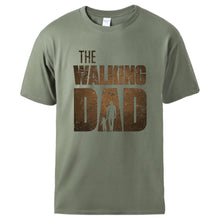 Load image into Gallery viewer, Men’s T shirt Summer Cotton Tee : The Walking Dad Print for Fathers Day
