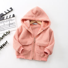 Load image into Gallery viewer, New Winter Childrens jacket Long Sleeve Coral Fleece Hoodie Jacket For Girls Warm
