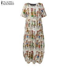 Load image into Gallery viewer, ZANZEA Fashion Summer Maxi Dress
