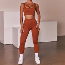 Load image into Gallery viewer, Yoga Set Women&#39;s Sports Suit Push Up Crop Top, Running Joggers - Sportswear 2pcs Tracksuit Gym Set Workout Streetwear
