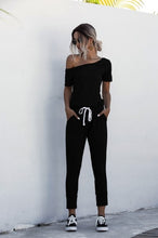 Load image into Gallery viewer, Solid Color Jumpsuits Drawstring Design
