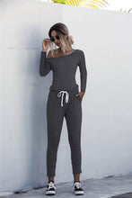 Load image into Gallery viewer, Solid Color Jumpsuits Drawstring Design
