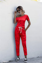 Load image into Gallery viewer, Solid Color Jumpsuits Drawstring Design
