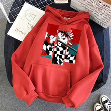 Load image into Gallery viewer, Demon Slayer Anime Tanjiro and Nezuko Hoodie Sweatshirt - Women
