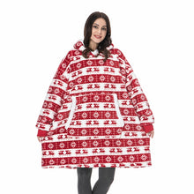 Load image into Gallery viewer, Oversized Hoodies Sweatshirt - Women Winter Hoodie Fleece . Giant TV Blanket With Sleeves Pullover
