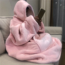 Load image into Gallery viewer, Warm Thick  Hooded Sweater Blanket - Unisex Giant Pocket Adult and Children&#39;s Fleece
