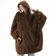 Load image into Gallery viewer, Warm Thick  Hooded Sweater Blanket - Unisex Giant Pocket Adult and Children&#39;s Fleece
