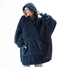 Load image into Gallery viewer, Warm Thick  Hooded Sweater Blanket - Unisex Giant Pocket Adult and Children&#39;s Fleece
