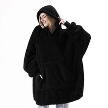 Load image into Gallery viewer, Warm Thick  Hooded Sweater Blanket - Unisex Giant Pocket Adult and Children&#39;s Fleece
