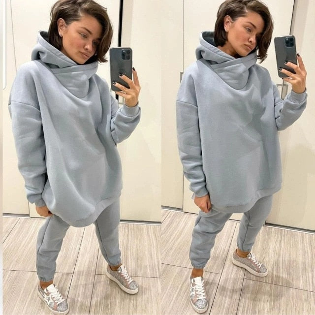 Thick Fleece Winter Tracksuit for Women