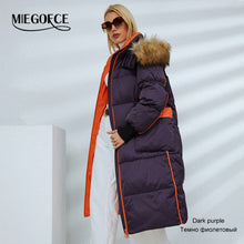 Load image into Gallery viewer, Autumn Winter Women&#39;s  Long Hooded Jacket with Fake Fur Collar
