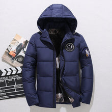 Load image into Gallery viewer, Winter Puffer Jacket - Men&#39;s Parka White Duck Down . Thick Warm Hooded Coat
