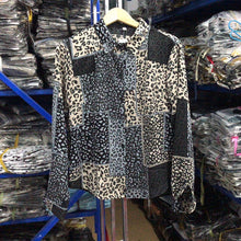 Load image into Gallery viewer, 2022 Spring New Leopard Patchwork Print Satin Shirt for Women
