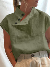 Load image into Gallery viewer, Celmia Women&#39;s  Short Sleeve - 2022 Summer Cotton Linen Shirt
