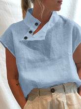 Load image into Gallery viewer, Celmia Women&#39;s  Short Sleeve - 2022 Summer Cotton Linen Shirt
