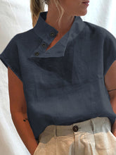 Load image into Gallery viewer, Celmia Women&#39;s  Short Sleeve - 2022 Summer Cotton Linen Shirt
