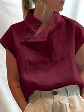 Load image into Gallery viewer, Celmia Women&#39;s  Short Sleeve - 2022 Summer Cotton Linen Shirt
