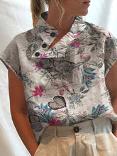 Load image into Gallery viewer, Celmia Women&#39;s  Short Sleeve - 2022 Summer Cotton Linen Shirt
